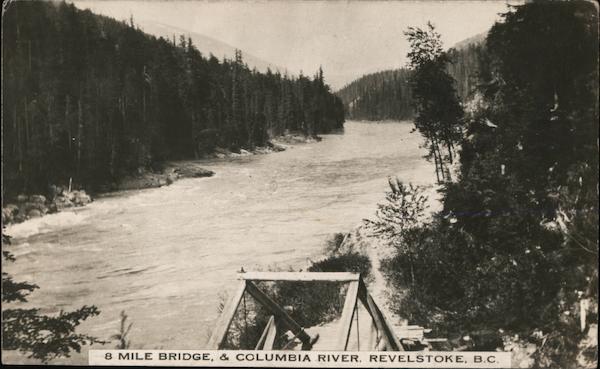 8 Mile Bridge and Columbia River Revelstoke BC Canada