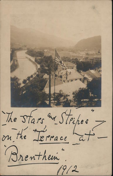 US Flag, Terrace at Brentheim 1912 Germany