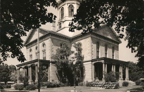 Real photo view of the Madison County Court House Winterset Iowa