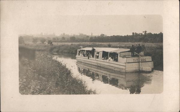 Titanic Boat Traveling Down River Riverboats