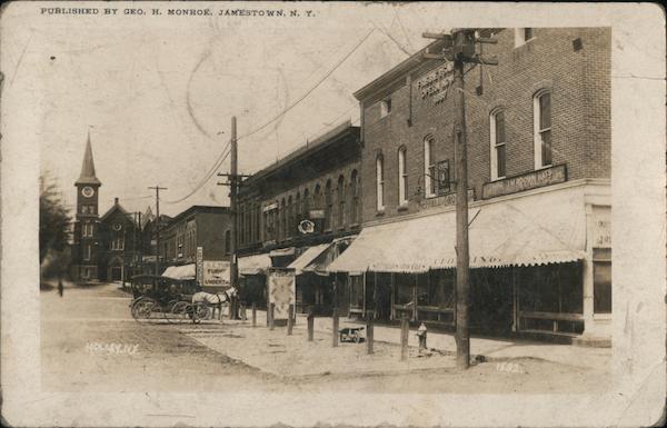 Street Scene, Frisbie & Sawyer Opera House Holley New York