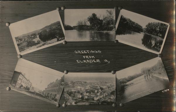 Greeting from Elkader, IA Multi View of Multiple postcards Iowa