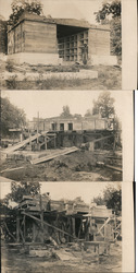 Lot of 3: Construction Views of Mausoleum Postcard