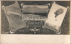 Farewell U.S. Army Balloon School - Ross Field Postcard