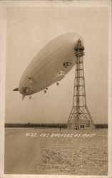 USS Los Angeles at Mast Postcard