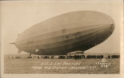 U.S.S. Los Angeles - Naval Air Station Postcard