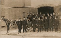 Fire Department, Horse-Drawn Wagon Postcard