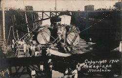Submarine in Dry Dock Postcard