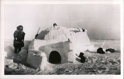 Eskimo Snow House Postcard