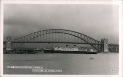 Q.S.M.V. Dominion Monarch and Sydney Harbour Bridge Australia Postcard Postcard Postcard