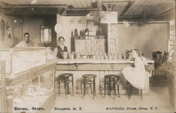 Reese Store, Soda Fountain, Moxie Postcard