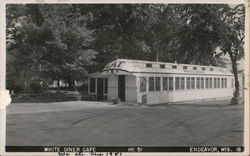 White Diner Cafe Endeavor, WI Postcard Postcard Postcard