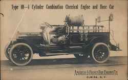 American-LaFrance Fire Engine Co. Type 10--4 Cylinder Chemical Engine Hose Car Elmira, NY Advertising Postcard Postcard Postcard