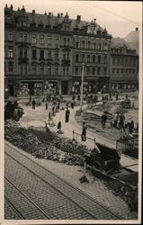 Construction in Chemnitz Center Postcard