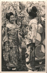Women in Kimonos Postcard