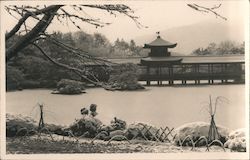 Bridge in Wintertime Japan Postcard Postcard Postcard