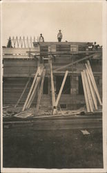 Men Doing Construction Work Postcard