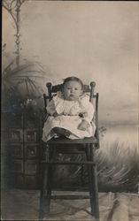 Baby in High Chair Postcard