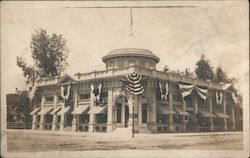 First National Bank, Patriotic Decorations Tulare, CA Postcard Postcard Postcard