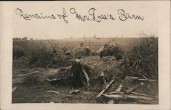 Remains of Mr. Lee's Barn after Tornado Postcard