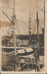 Marina with Sailboats Postcard