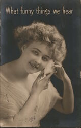 What funny things we hear Postcard