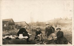 Women Roasting Weenies - Cattle Ranch in the Cascades Postcard