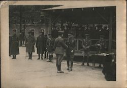 Military Ceremony, Officers Shaking Hands 1918 G.H.Q. Chaumont, France World War I Postcard Postcard Postcard