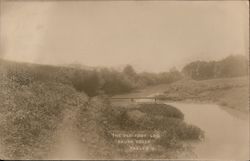 The Old Foot Log Bridge, Brush Creek Postcard