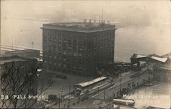 P & L.E. Station 1936 Flood Postcard
