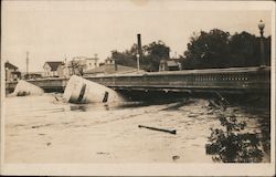 Oil Tanks Lodged Under a Bridge - Flood of 1936 Pittsburgh, PA Postcard Postcard Postcard