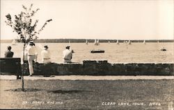 Sailboats Racing Clear Lake, IA Postcard Postcard Postcard