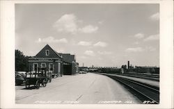 Santa Fe Depot and Railroad Yards Postcard