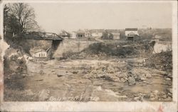 Belfast, NY - River scene with bridge and buildings New York Postcard Postcard Postcard