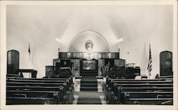 Inside of a Church Chapel Postcard