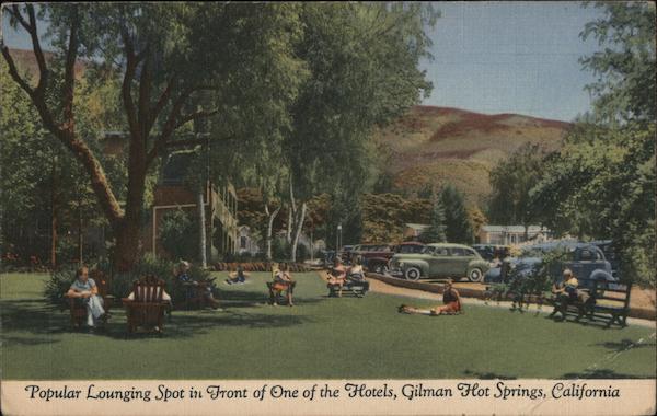 Popular Lounging spot in Front of One of the Hotels Gilman Hot Springs California