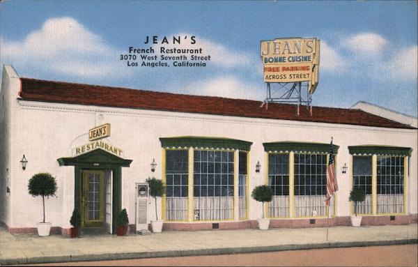 Jean's French Restaurant Los Angeles California