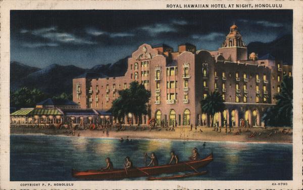 Royal Hawaiian Hotel at Night Honolulu