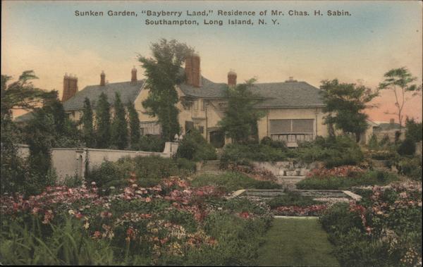 Sunken Garden Bayberry Land, Residence of Mr. Chas. H. Sabin Southampton New York