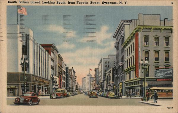 South Salina Street, Looking South, from Fayette Street Syracuse New York