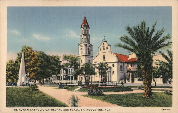 The Roman Catholic Cathedral and Plaza St. Augustine Florida