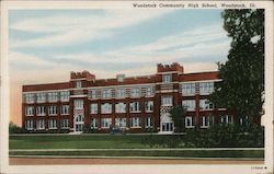 Woodstock Community High School Postcard