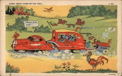 Home Sweet Home on the Trail Trailers, Campers & RVs Postcard Postcard Postcard