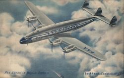 Pan American World Airways Lockhead Constellation Postcard