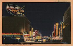 Club Row on Virginia Street Reno, NV Postcard Postcard Postcard