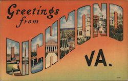 Greetings from Richmond, Va Postcard