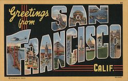 Greeting from San Francisco Calif. Postcard