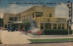 Town Motel Hollywood, CA Postcard Postcard Postcard