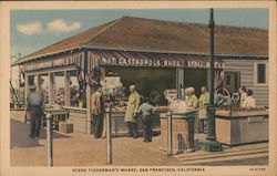 Scene Fisherman's Wharf Postcard