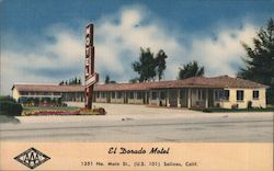 El Dorado Motel Salinas, CA Postcard Postcard Postcard